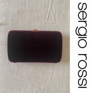 Sergio Rossi Tessuto Velluto Clutch